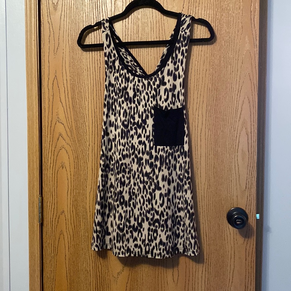 Cheetah Print Criss Cross Back Tank - NWOT
